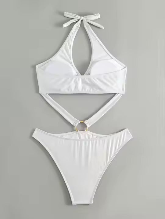 White One Piece Bikini