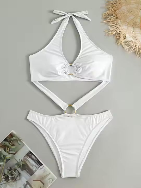 White One Piece Bikini