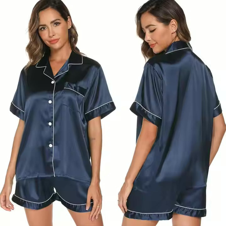 Blue Silk Pajama