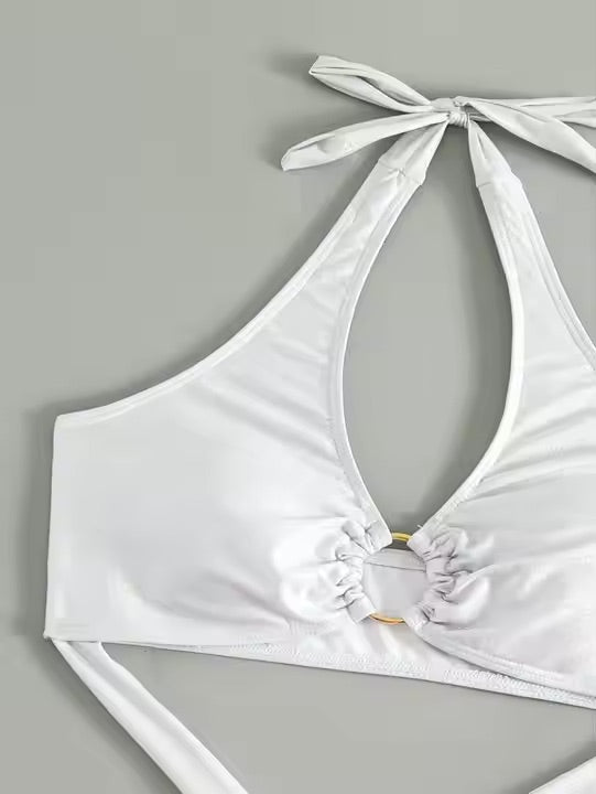 White One Piece Bikini
