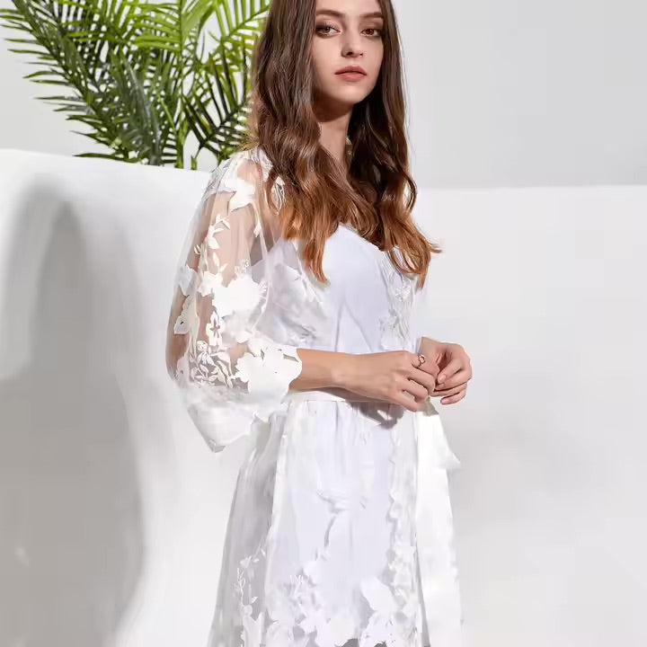 White Silk Robe