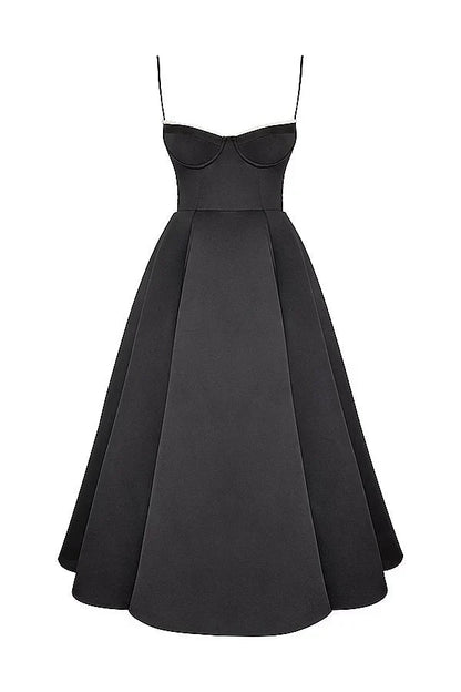 ARABELLA MIDI DRESS - BLACK