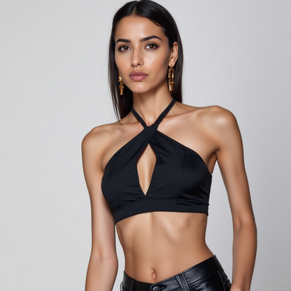 Noir Eclipse Halter Top