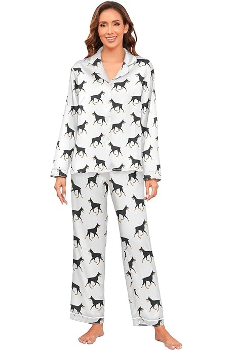 Black Labrador Pajama Long Set