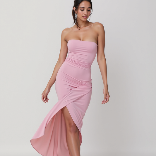 Amethyst Allure Strapless Gown