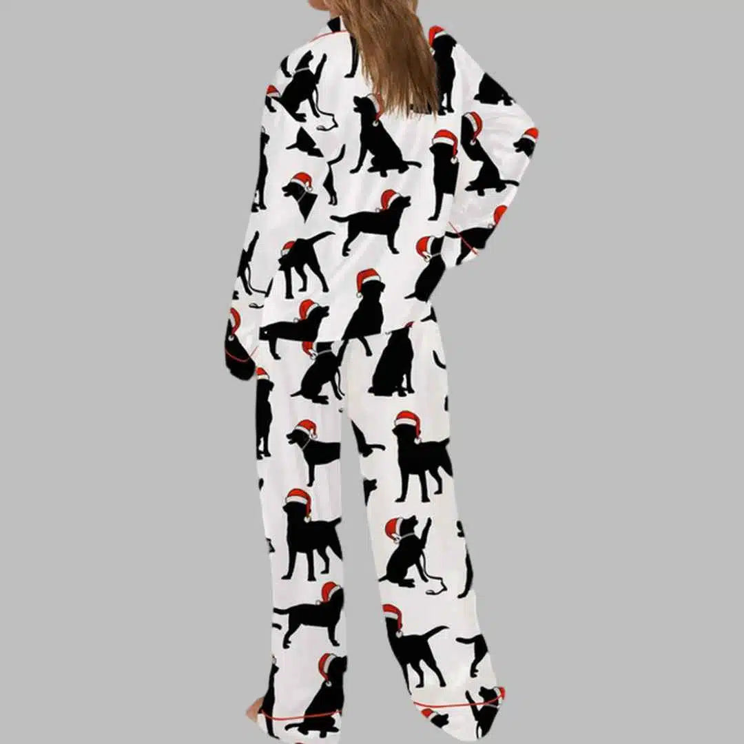 Black Labrador Pajama Long Set