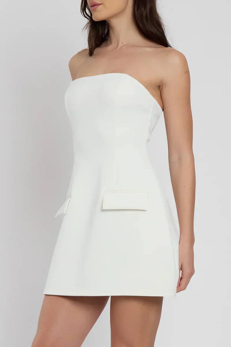 ELARA MINI DRESS - IVORY