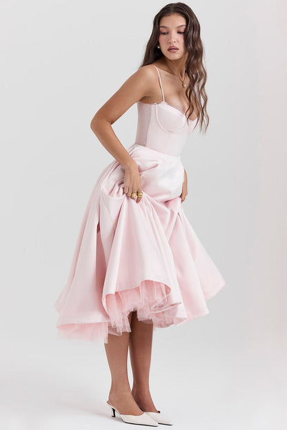 ARABELLA MIDI DRESS - BLUSH