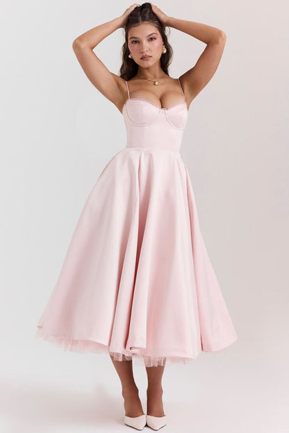 ARABELLA MIDI DRESS - BLUSH