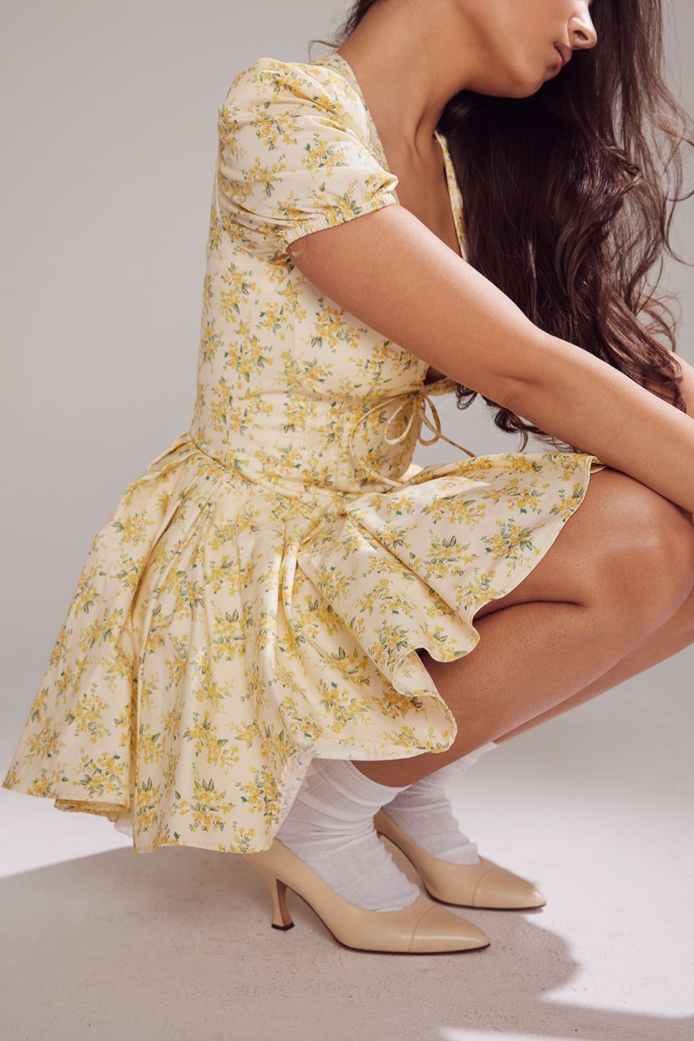 JULIET MINI DRESS - BUTTERCUP FLORAL