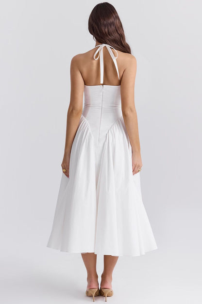 ARIA MIDI DRESS - WHITE