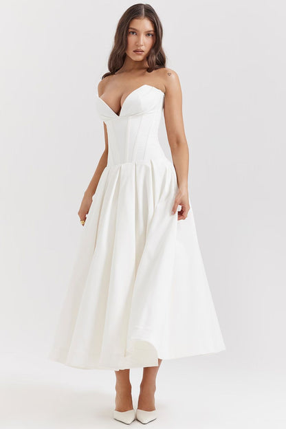 ELODIE MAXI DRESS - WHITE