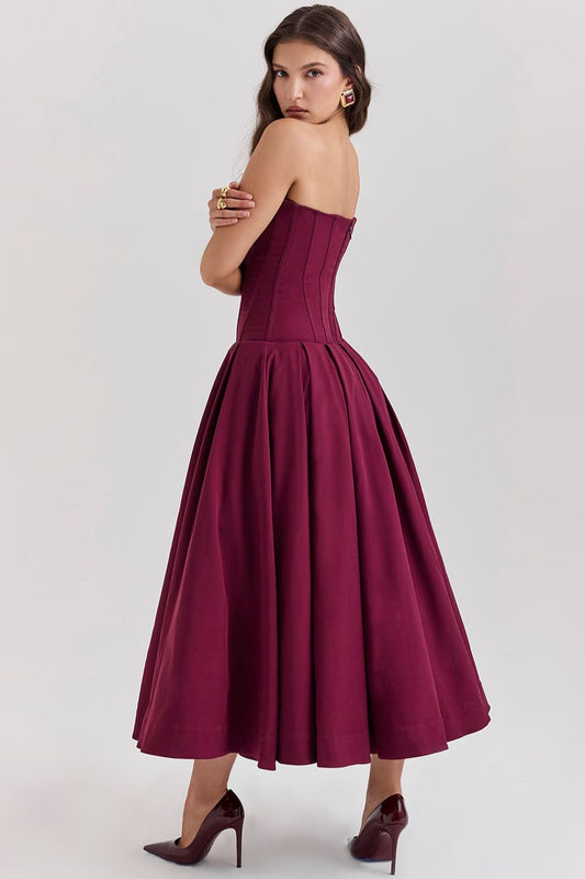 ELODIE MAXI DRESS - WINE