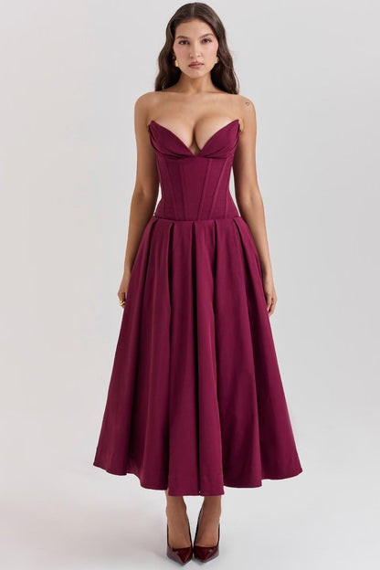 ELODIE MAXI DRESS - WINE