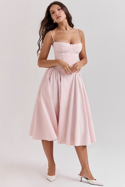 JASMIN MIDI DRESS - BLUSH