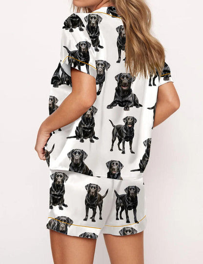 Black Labrador Pajamas Short Set