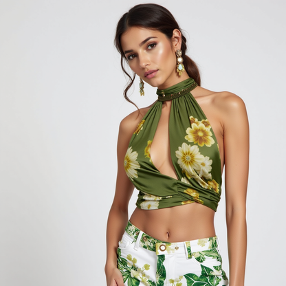 Luna Floral Halter Top