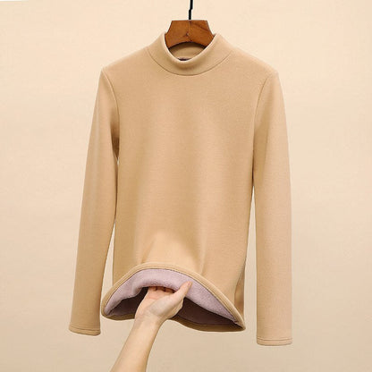 Isabella Fleece-Lined Mock Neck Top