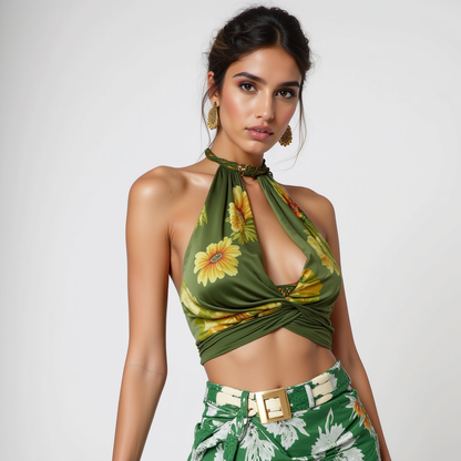 Luna Floral Halter Top