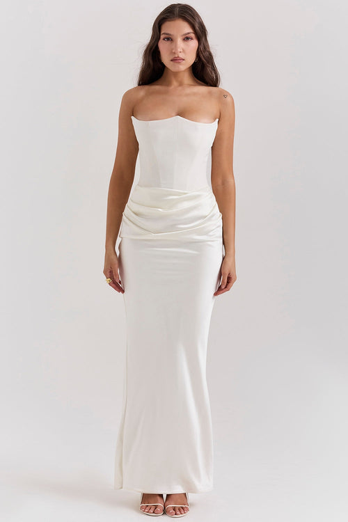 SERAPHINE CREPE GOWN - IVORY