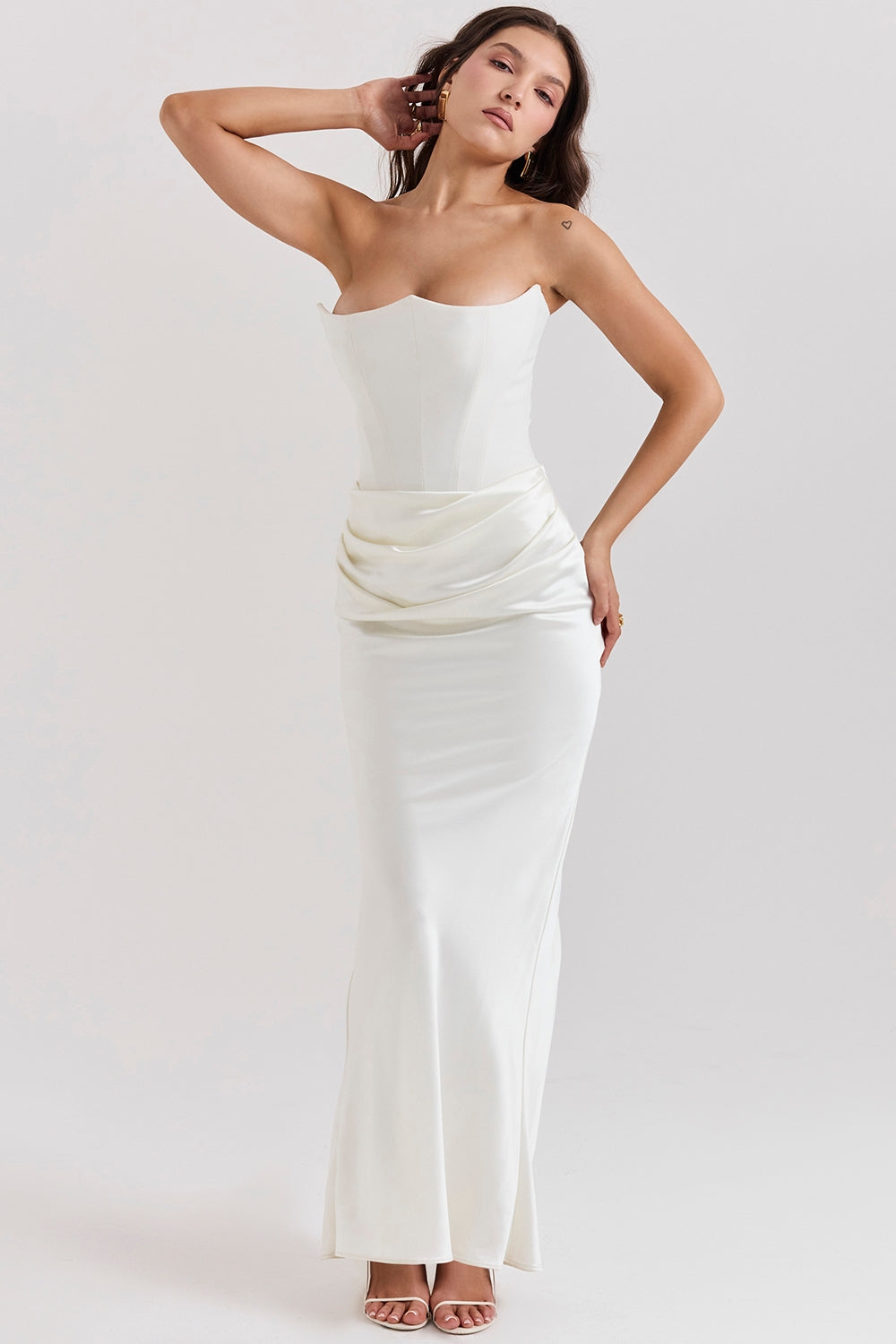 SERAPHINE CREPE GOWN - IVORY