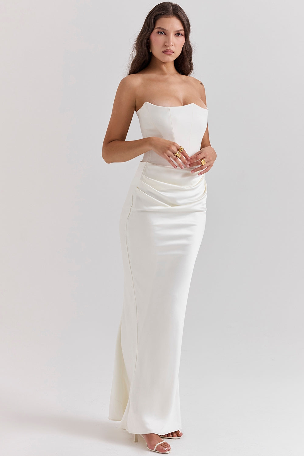 SERAPHINE CREPE GOWN - IVORY