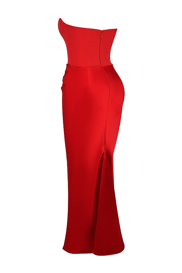 SERAPHINE CREPE GOWN  - RUBY