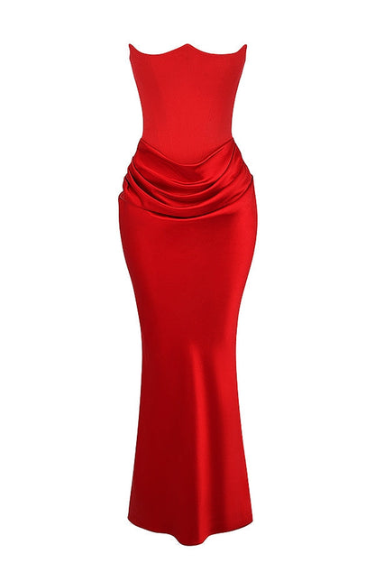 SERAPHINE CREPE GOWN  - RUBY