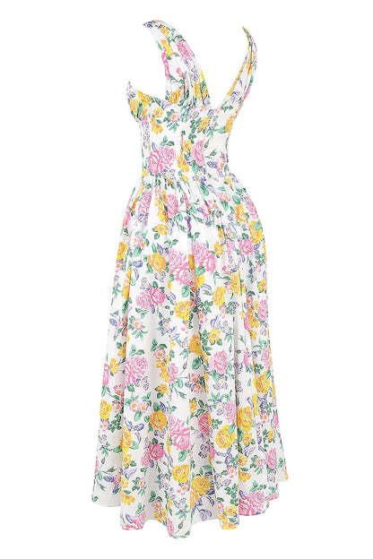 CRYSTAL MIDI DRESS - VINTAGE ROSE