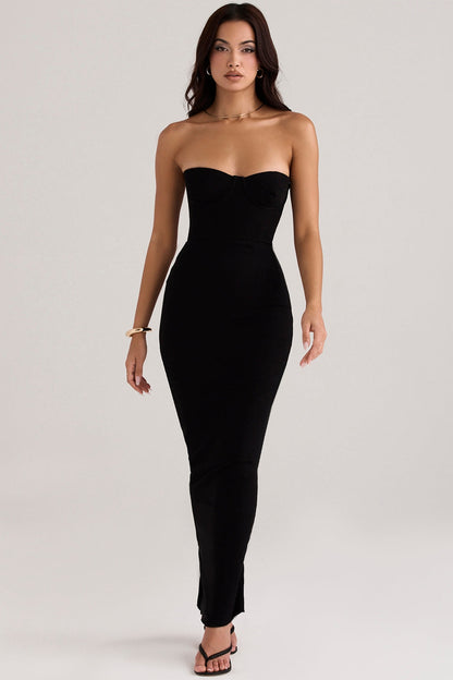 SERAPHINE CREPE GOWN - BLACK