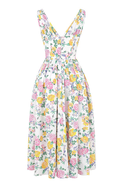 CRYSTAL MIDI DRESS - VINTAGE ROSE