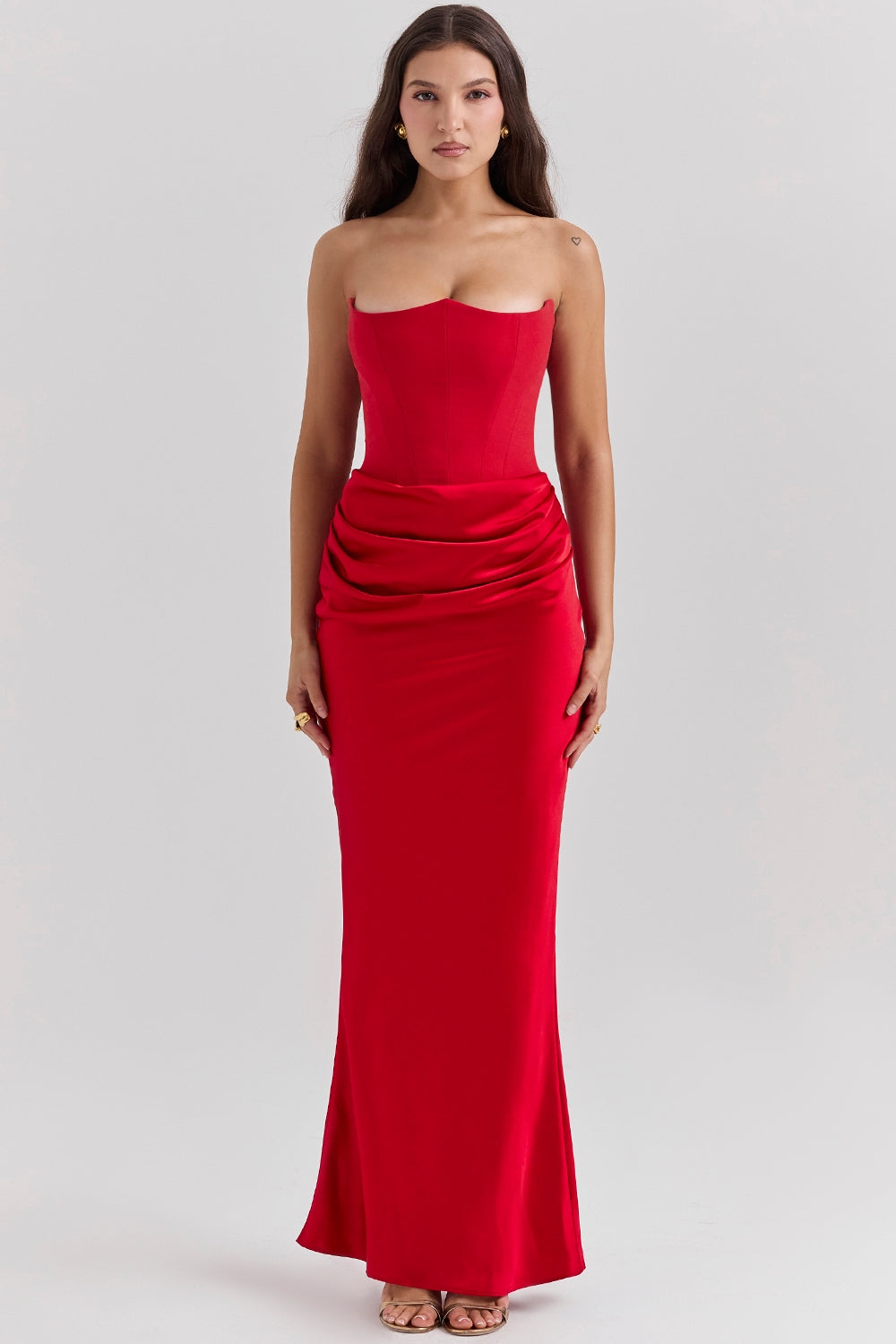 SERAPHINE CREPE GOWN  - RUBY