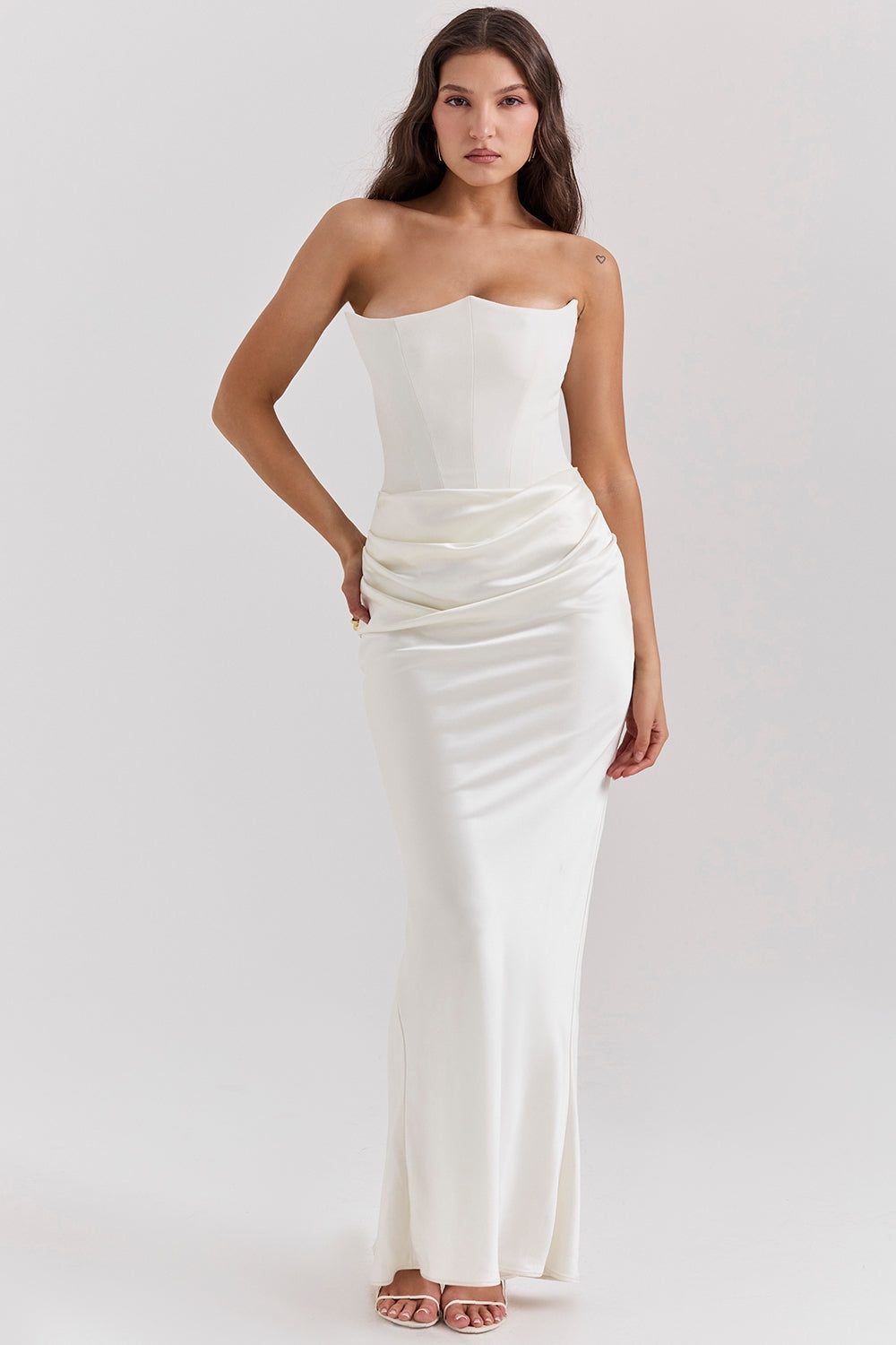 SERAPHINE CREPE GOWN - IVORY