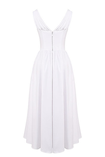 CRYSTAL MIDI DRESS - WHITE