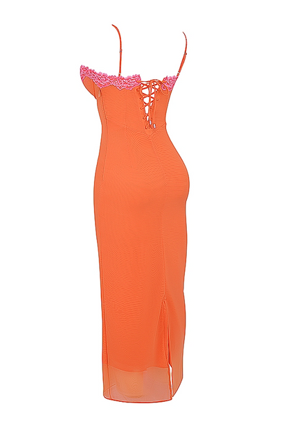 ISLA MAXI DRESS - FLAME ORANGE