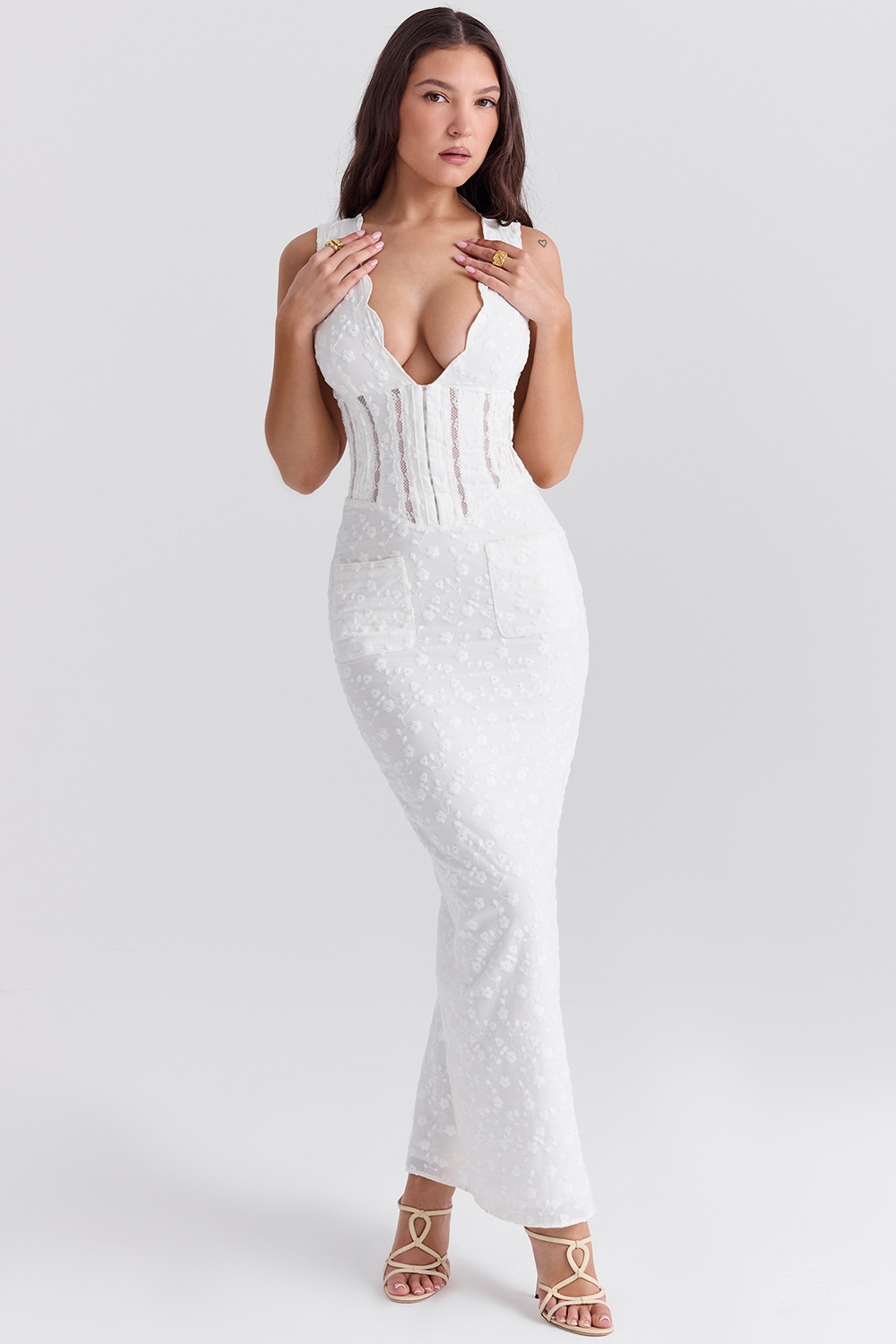 EMILIA MAXI DRESS - WHITE