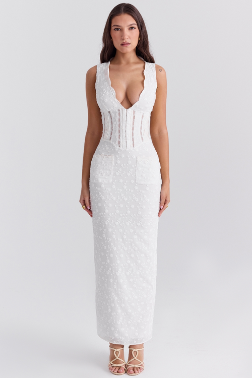 EMILIA MAXI DRESS - WHITE