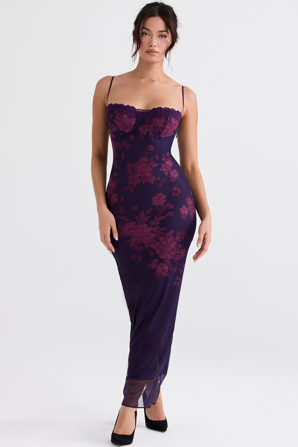 ISLA MAXI DRESS - GRAPE FLORAL