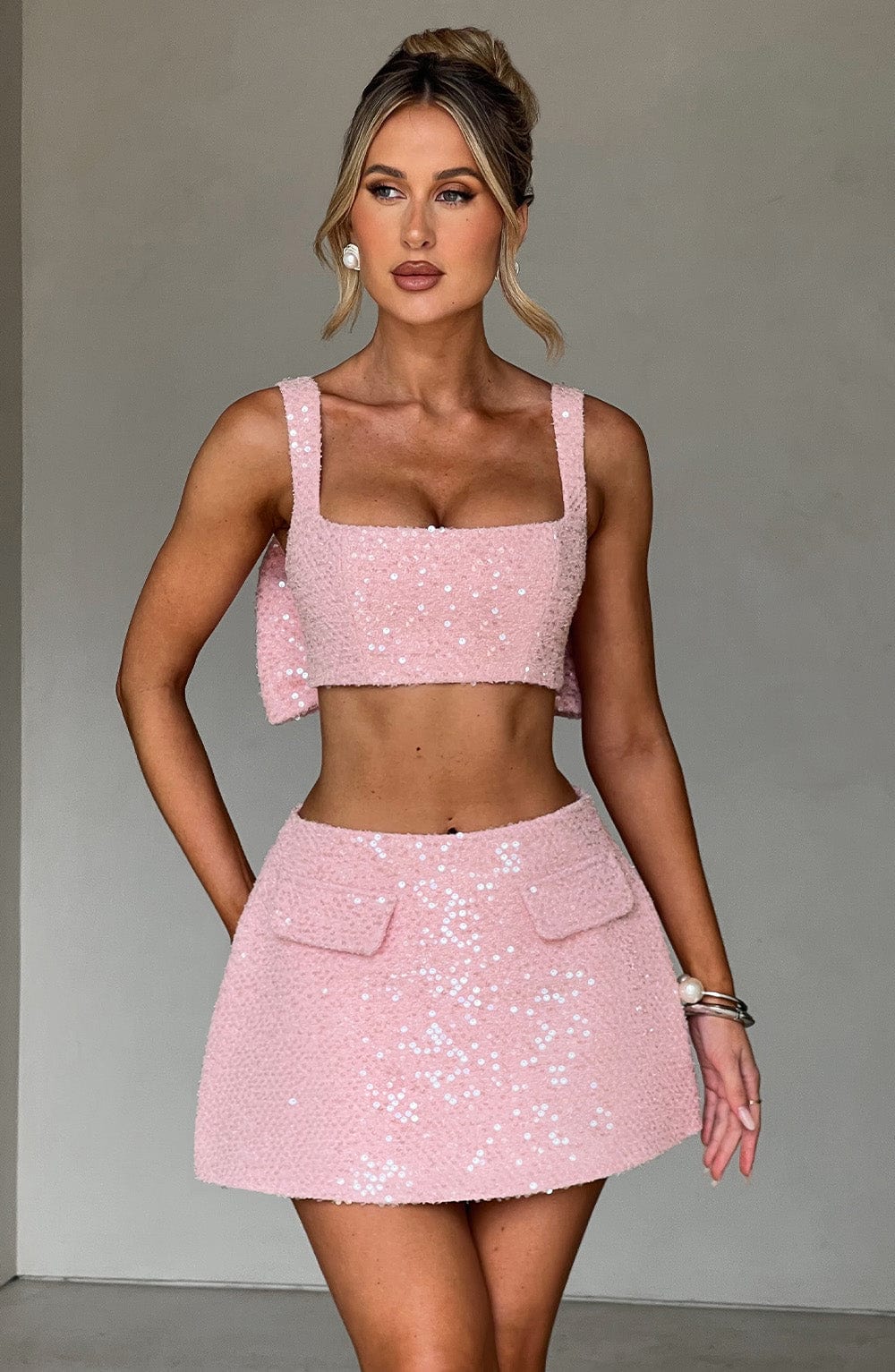 Kiri Mini Skirt - Blush