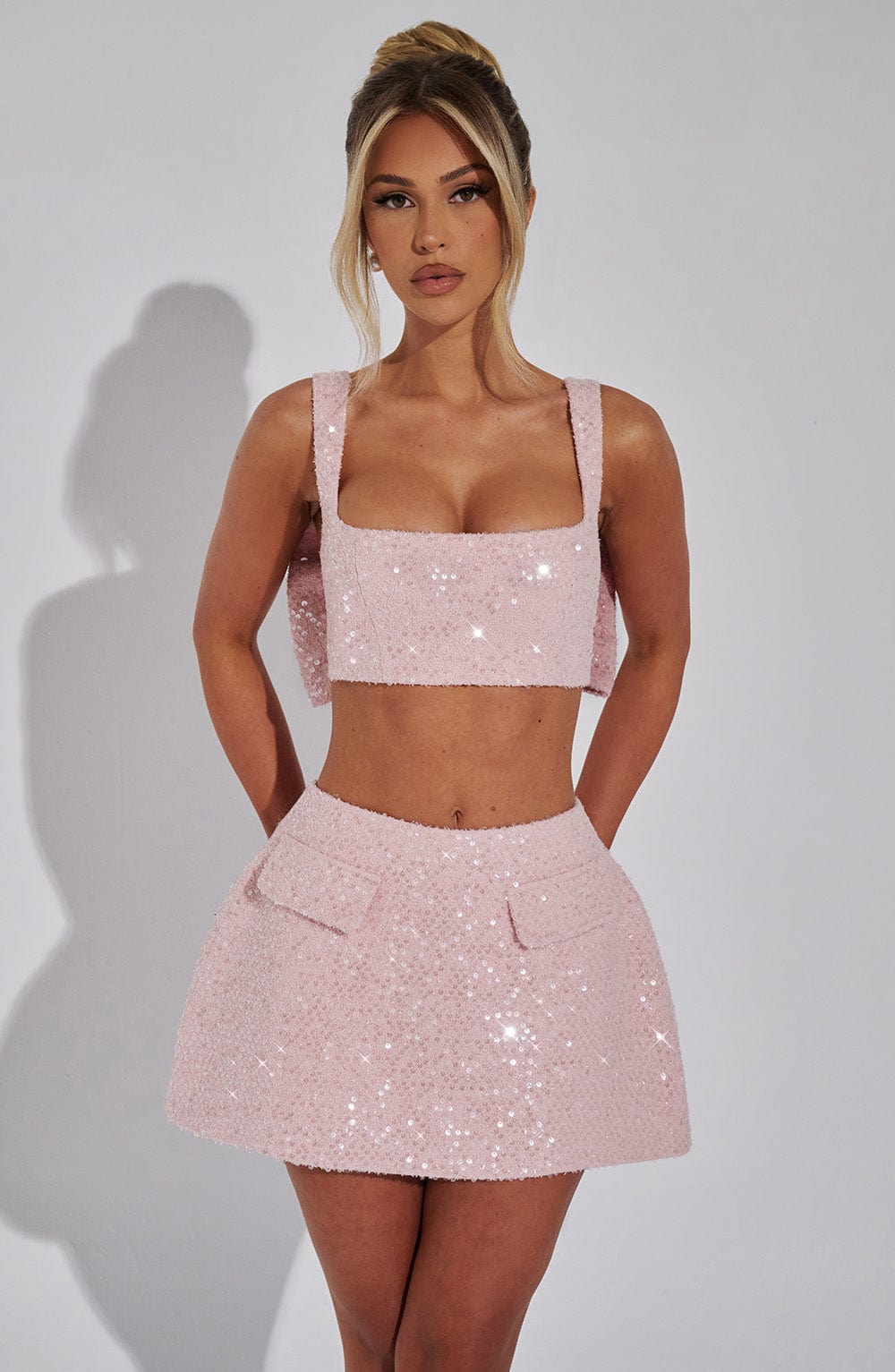 Kiri Mini Skirt - Blush