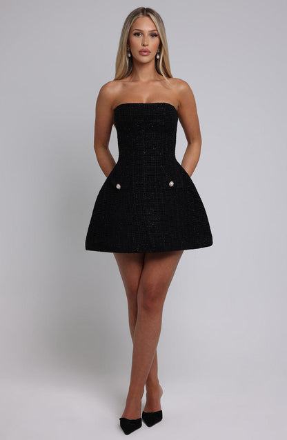 Lottie Mini Dress - Black