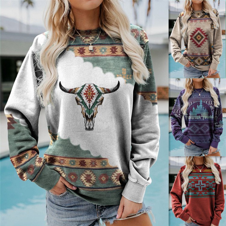 Sierra Aztec Print Pullover