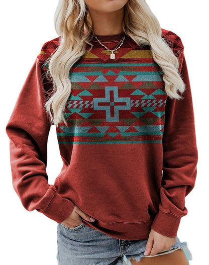 Sierra Aztec Print Pullover