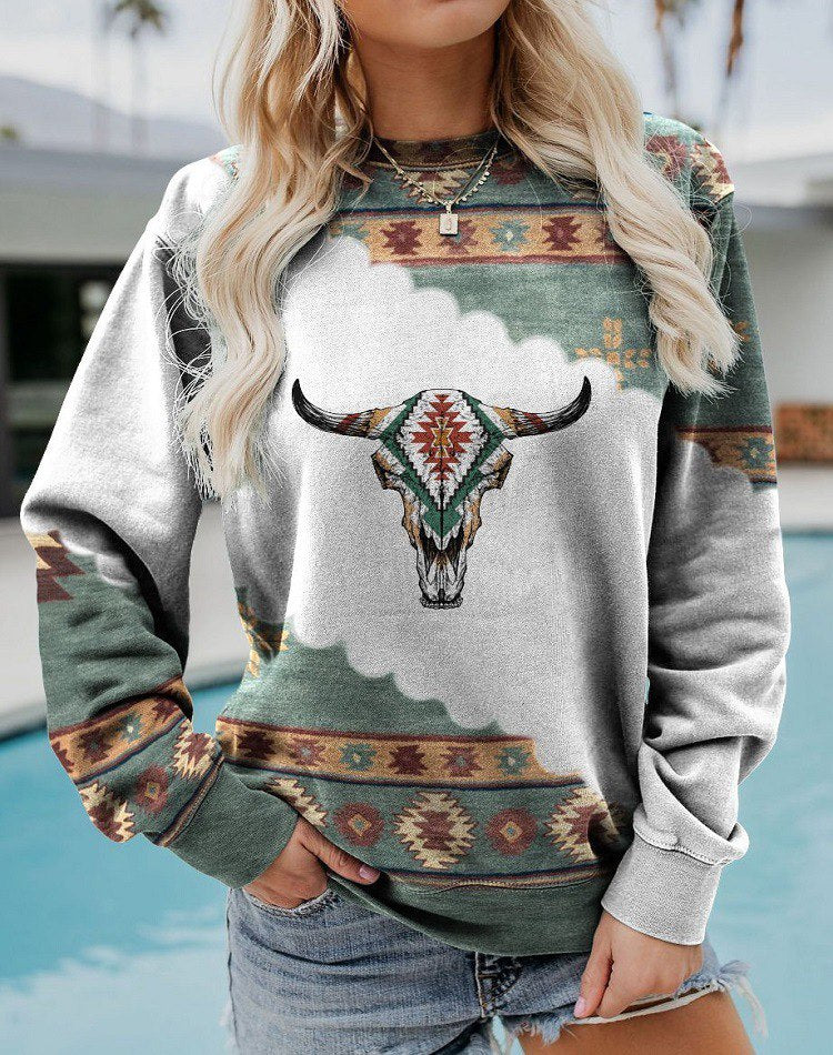 Sierra Aztec Print Pullover