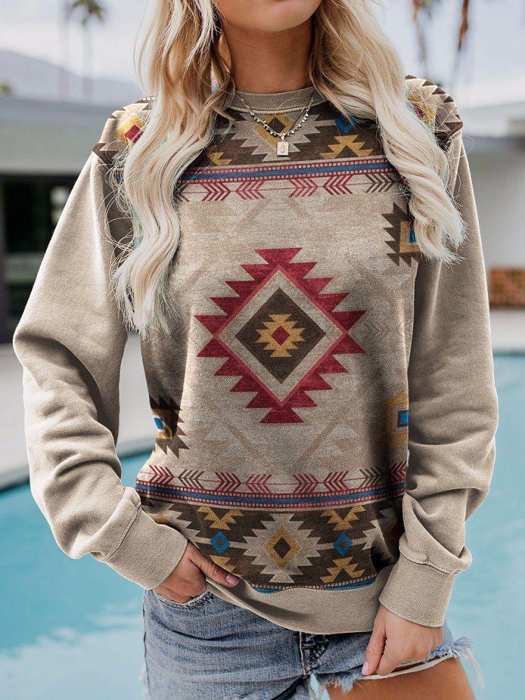 Sierra Aztec Print Pullover